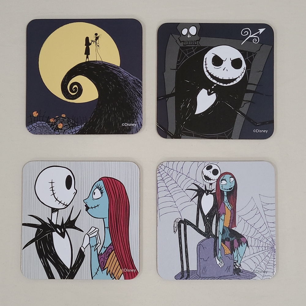 New the nightmare before Christmas 4 pack coasters